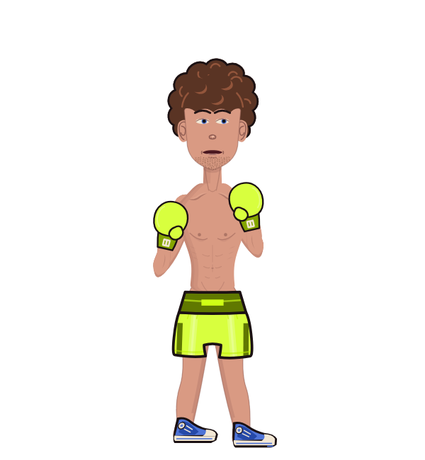 alex star, red corner portrait. Landed 58 of 83 punches. Hands: Classic.