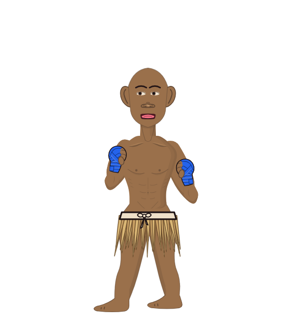 AlexPereira, blue corner portrait. Landed 42 of 84 punches. Hands: Wrapped.