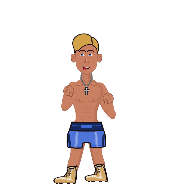 OCTAN, blue corner portrait. Landed 18 of 39 punches.