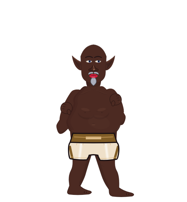 Big Daddy, red corner portrait. Landed 25 of 36 punches.