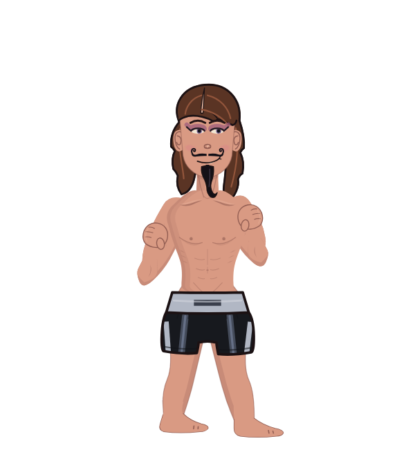 Pancho, red corner portrait. Landed 85 of 109 punches.