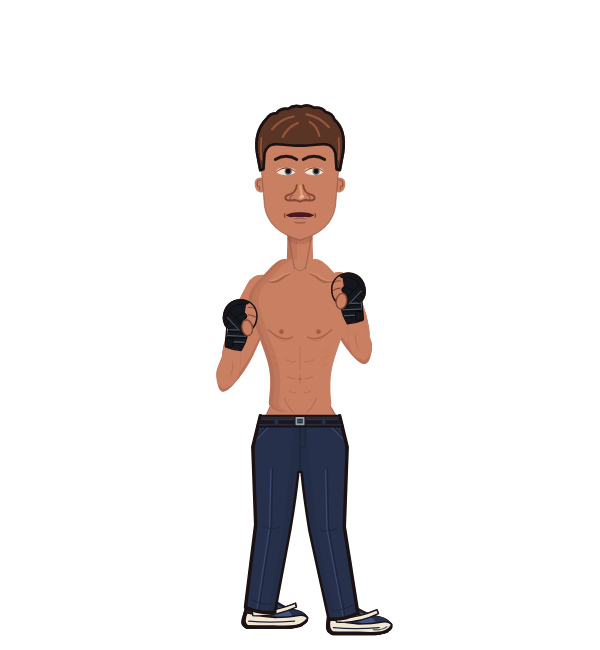 Ronildo lindo, red corner portrait. Landed 68 of 89 punches. Hands: Wrapped.
