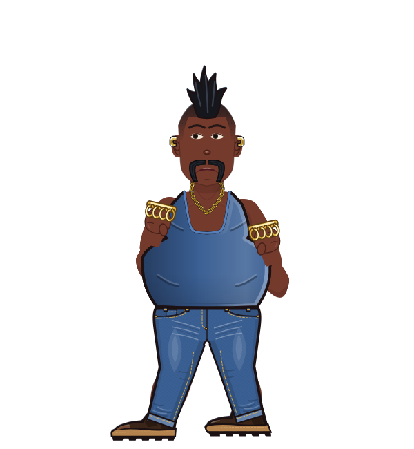 Mister Tea, blue corner portrait. Landed 33 of 43 punches. Shirt: Tank; Hands: Brass.