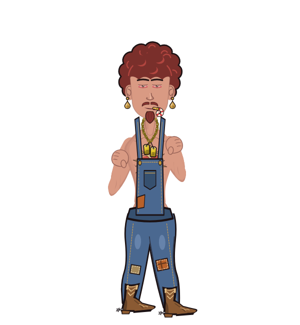 DapperBison, red corner portrait. Landed 39 of 66 punches.