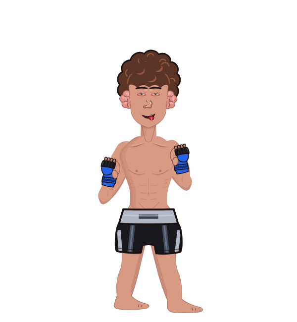 Hornet, red corner portrait. Landed 49 of 92 punches. Hands: MMA gloves.