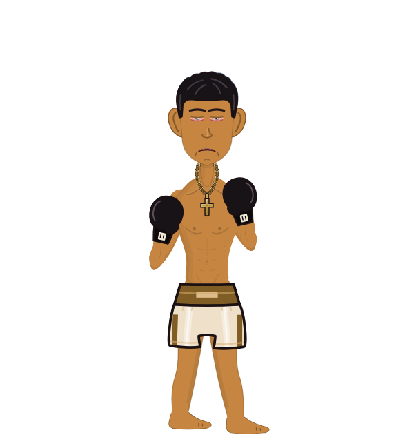 Max Holloway, red corner portrait. Landed 4 of 9 punches. Hands: Classic.