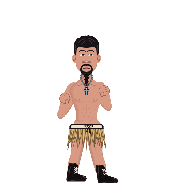 NimbleUnicycle, red corner portrait. Landed 51 of 87 punches.