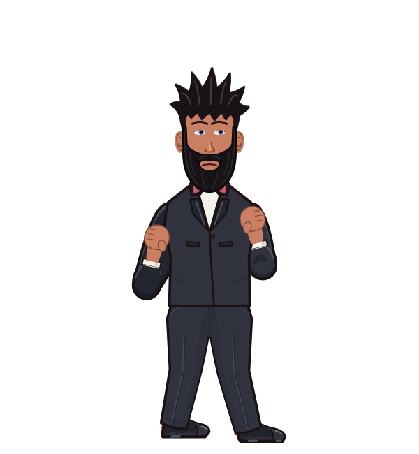 Him, red corner portrait. Landed 24 of 35 punches. Shirt: Suit jacket.