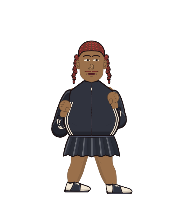 azzkikin, red corner portrait. Landed 58 of 78 punches. Shirt: Track jacket.