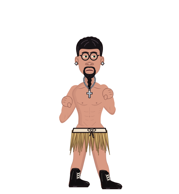 NimbleUnicycle, red corner portrait. Landed 54 of 102 punches.