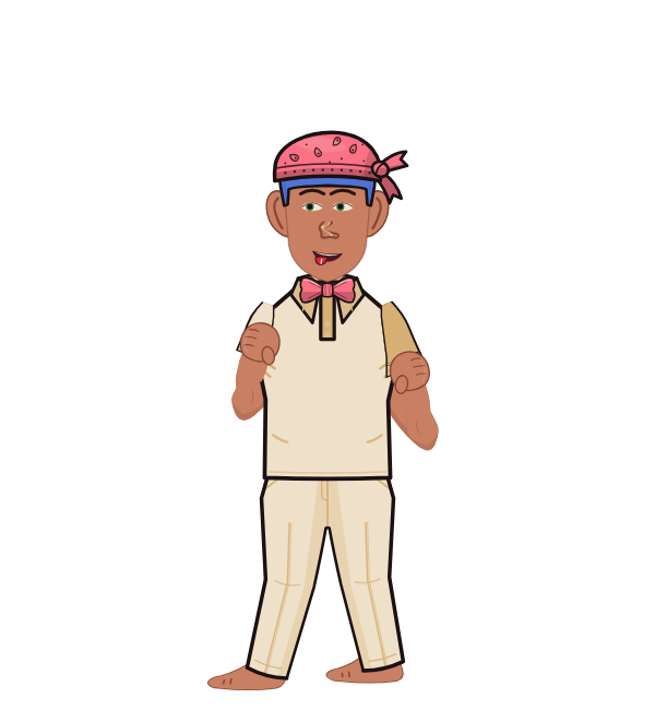 Thai, blue corner portrait. Landed 6 of 7 punches. Hat: Bandana; Shirt: Polo.