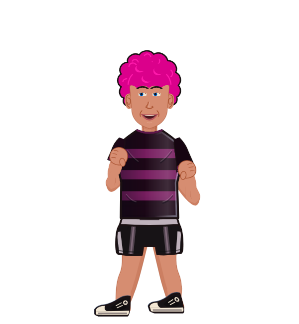 z, blue corner portrait. Landed 4 of 8 punches. Shirt: Striped shirt.