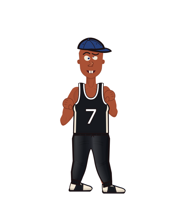 MightyFlapjack, red corner portrait. Landed 36 of 60 punches. Hat: Cap; Shirt: Jersey.
