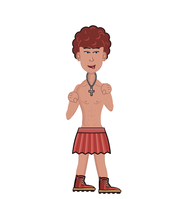 LEO, red corner portrait. Landed 5 of 33 punches.