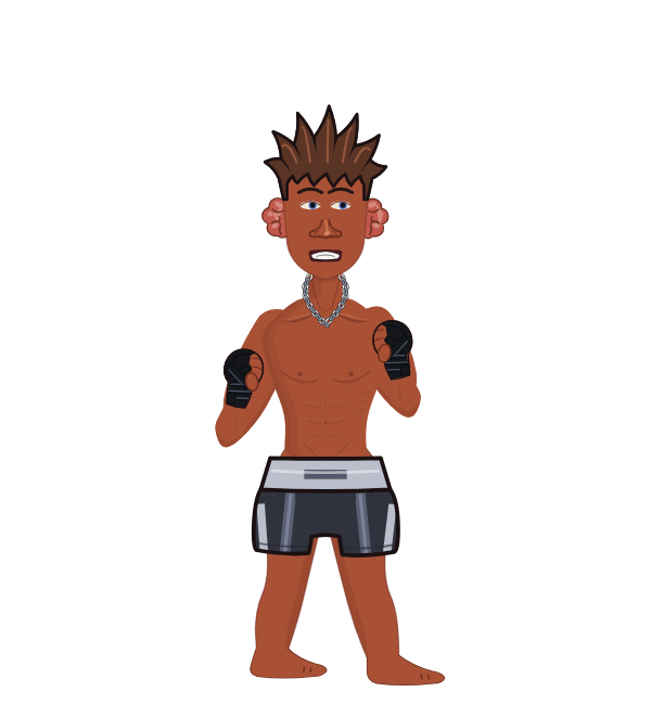 tempesta, red corner portrait. Landed 34 of 58 punches. Hands: Wrapped.