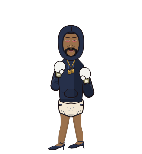jonas, blue corner portrait. Landed 37 of 67 punches. Shirt: Hoodie; Hands: Classic.