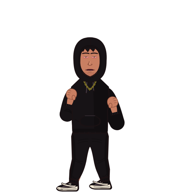 Whooped, blue corner portrait. Landed 25 of 54 punches. Shirt: Hoodie.