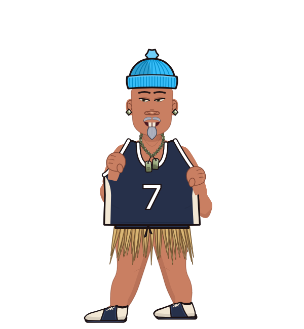 SneakyBandit, blue corner portrait. Landed 36 of 60 punches. Hat: Beanie; Shirt: Jersey.