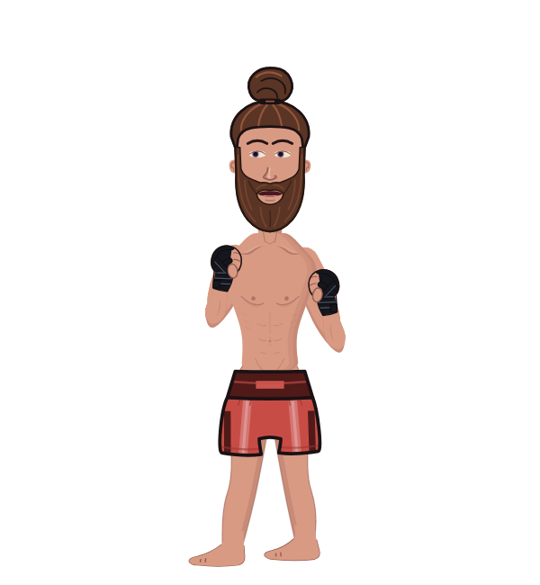 Jiri Prochazka, blue corner portrait. Landed 16 of 22 punches. Hands: Wrapped.