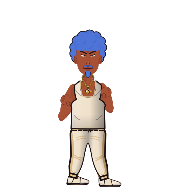 TurboNoodle, red corner portrait. Landed 66 of 115 punches. Shirt: Tank.