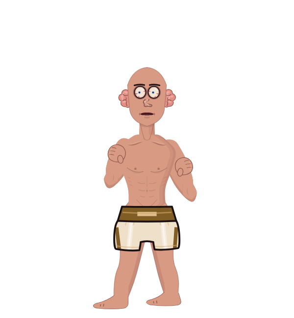 Webmaster, blue corner portrait. Landed 49 of 103 punches.