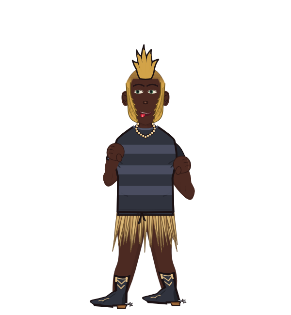 niggynety, blue corner portrait. Landed 49 of 84 punches. Shirt: Striped shirt.
