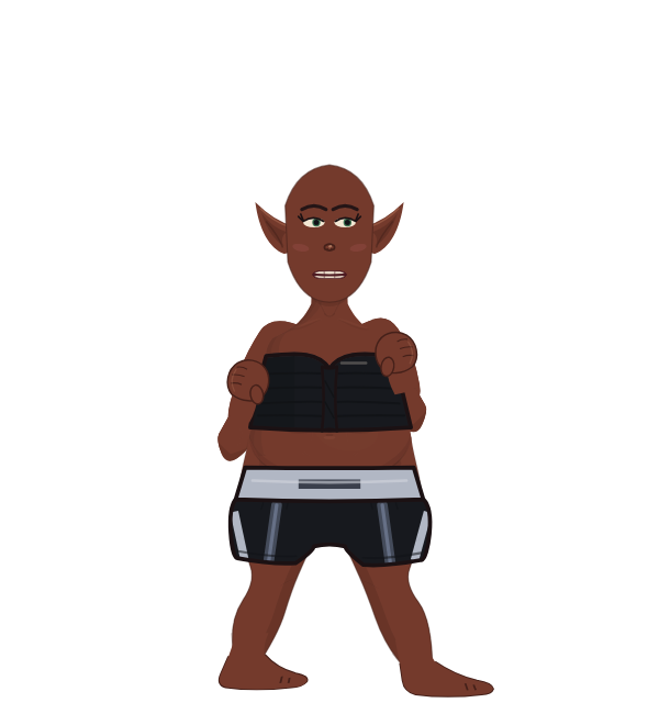 jerry, red corner portrait. Landed 26 of 34 punches. Shirt: Tube top.