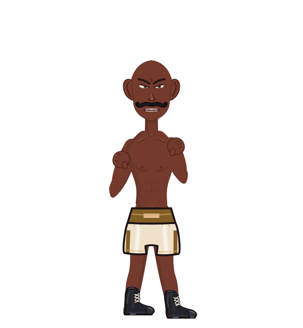 Donovan Ruddock, red corner portrait. Landed 64 of 90 punches.