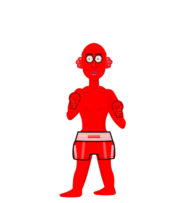 zqlolkh, blue corner portrait. Landed 34 of 48 punches. Hands: Wrapped.