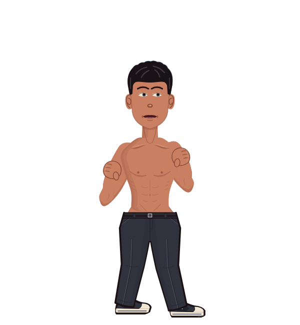 Muhammad Ali, red corner portrait. Landed 57 of 81 punches.