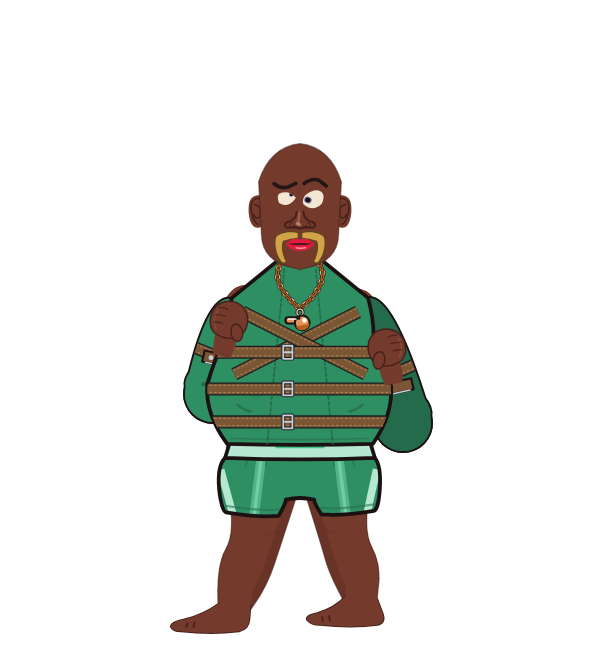 BreezyRavioli, blue corner portrait. Landed 0 of 0 punches. Shirt: Straitjacket.