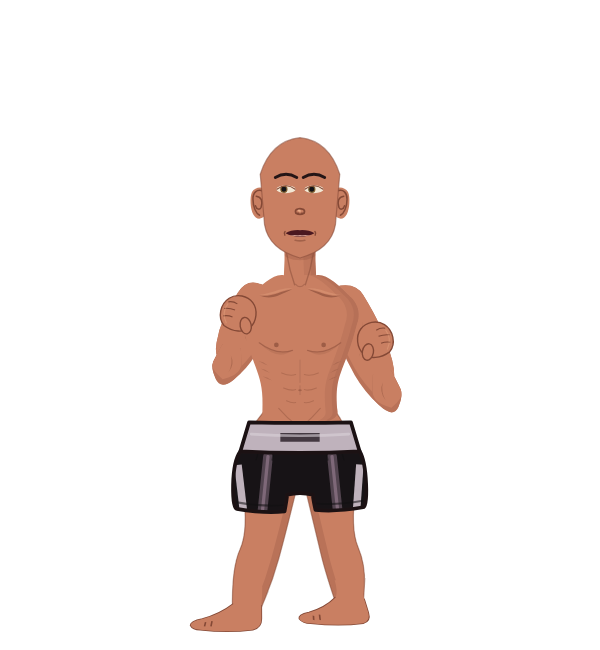 The Truth, blue corner portrait. Landed 8 of 10 punches.