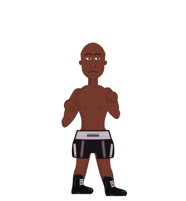 Mayweather, red corner portrait. Landed 7 of 14 punches.