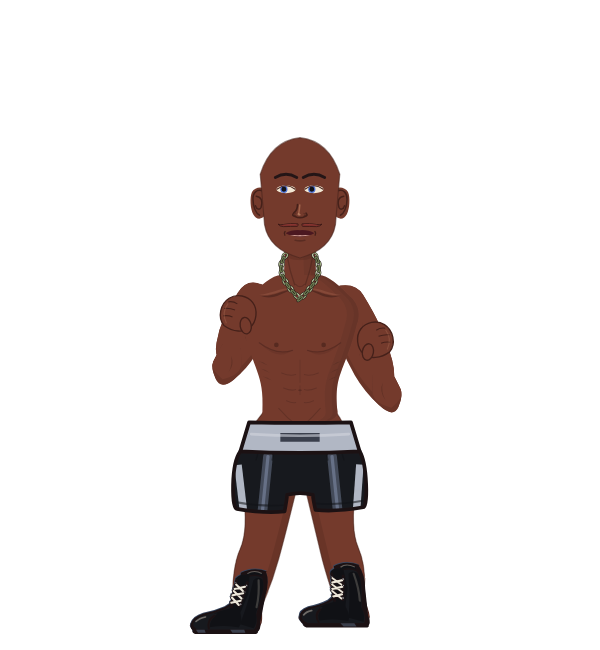 ronaldo, blue corner portrait. Landed 9 of 30 punches.