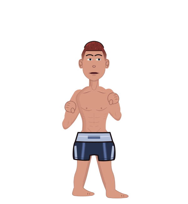 LoopyBucket, red corner portrait. Landed 84 of 104 punches.