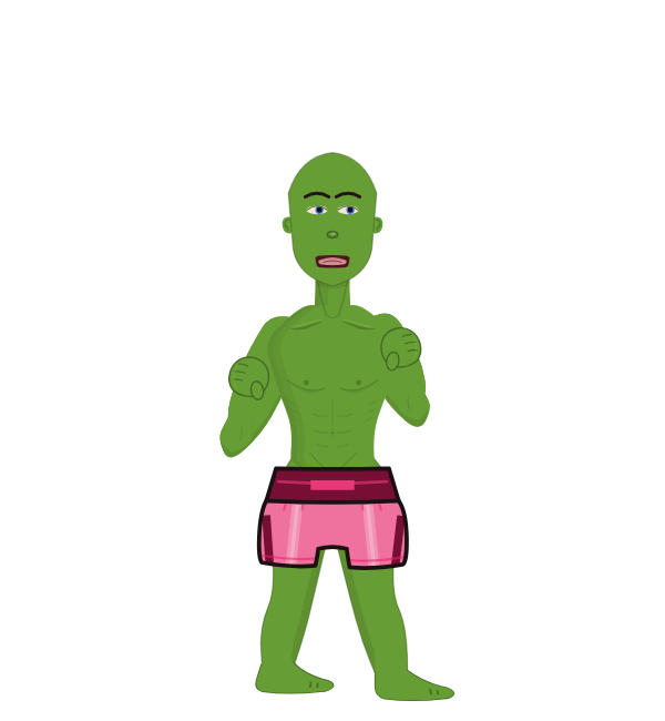 Franklin theTurtle, red corner portrait. Landed 73 of 103 punches.
