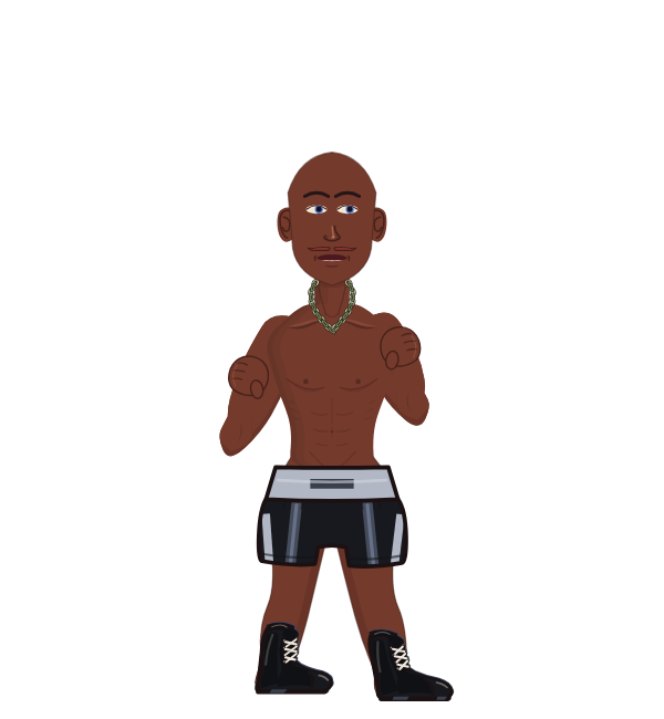 ronaldo, red corner portrait. Landed 47 of 58 punches.