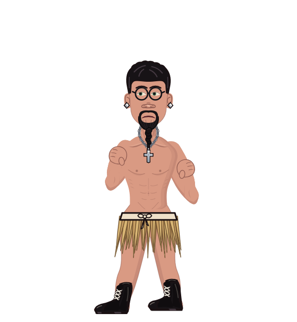 NimbleUnicycle, blue corner portrait. Landed 44 of 82 punches.