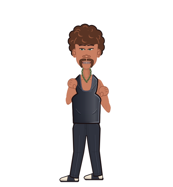 AwkwardSquid, blue corner portrait. Landed 13 of 25 punches. Shirt: Tank.