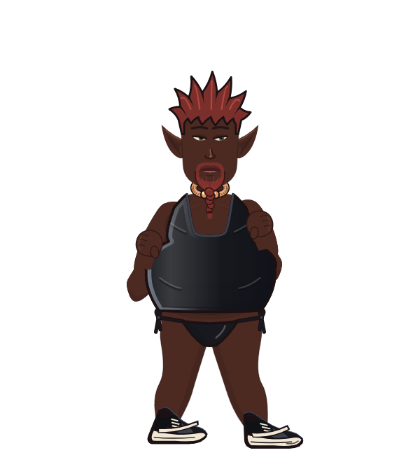 PunchyCowboy, red corner portrait. Landed 58 of 83 punches. Shirt: Tank.