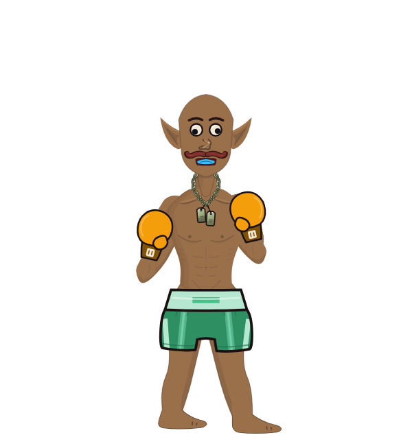 Poaton, red corner portrait. Landed 22 of 28 punches. Hands: Classic.