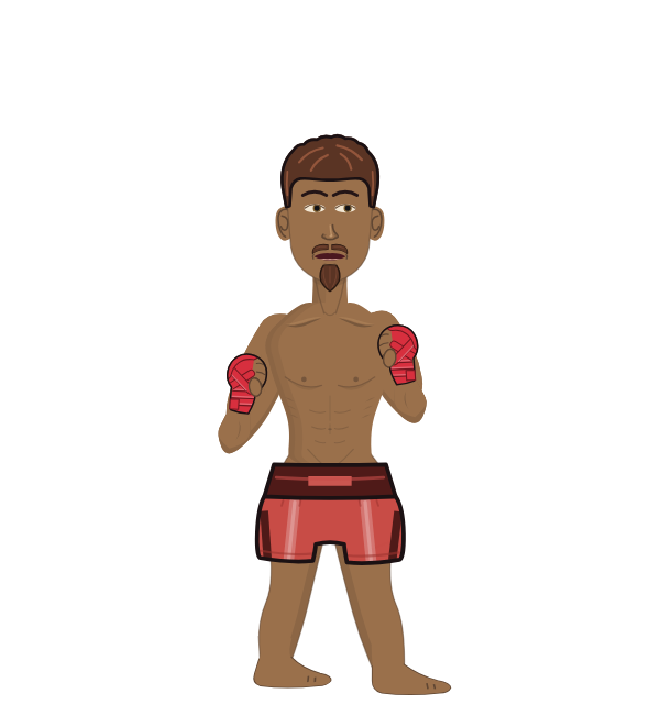 Joshua Van, red corner portrait. Landed 55 of 84 punches. Hands: Wrapped.