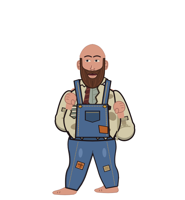 The Butcher, blue corner portrait. Landed 14 of 41 punches. Shirt: Zombie shirt.
