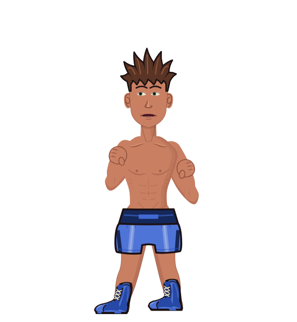 GrumpyPlunger, blue corner portrait. Landed 46 of 81 punches.