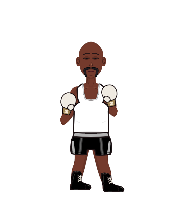 FLoyd Mayweather, red corner portrait. Landed 54 of 99 punches. Shirt: Tank; Hands: Classic.