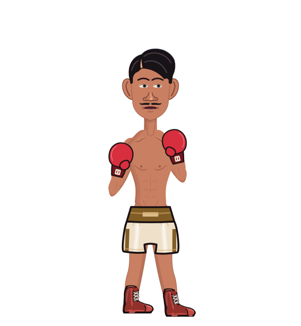 Ricardo Martinez, red corner portrait. Landed 59 of 74 punches. Hands: Classic.
