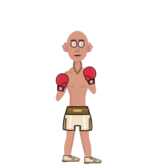 Webmaster, red corner portrait. Landed 46 of 90 punches. Hands: Classic.