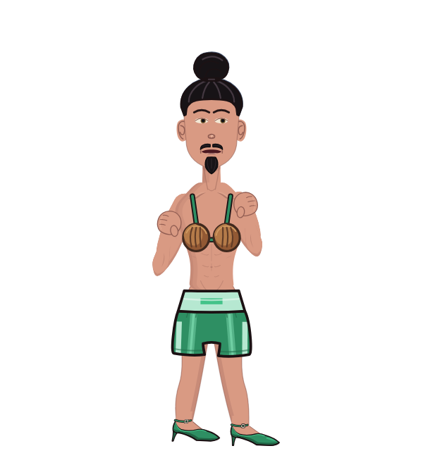 fyson tury, red corner portrait. Landed 18 of 23 punches. Shirt: Coconut bra.