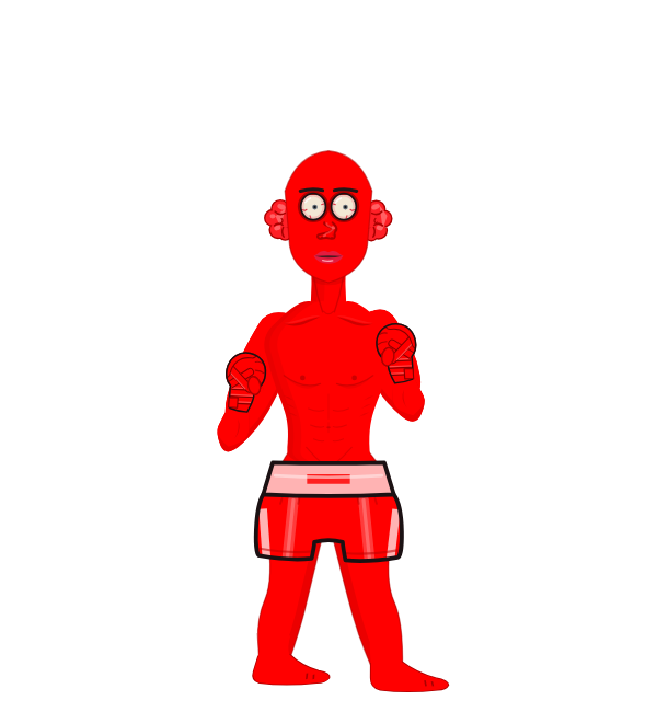 zqlolkh, red corner portrait. Landed 39 of 52 punches. Hands: Wrapped.