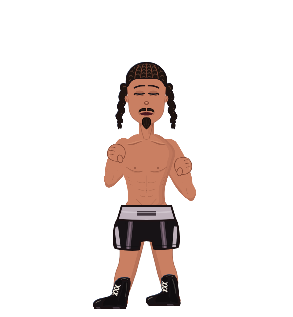 Gervonta Davis, blue corner portrait. Landed 68 of 104 punches.